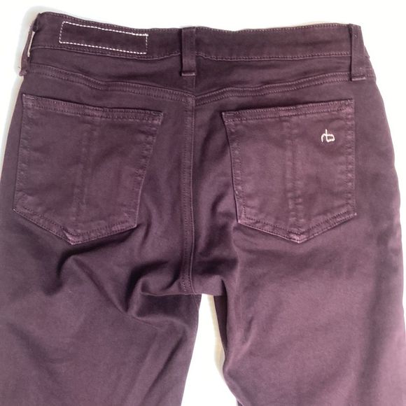Rag and Bone dark purple/maroon super-skinny jeans, size 25 - Picture 5 of 5